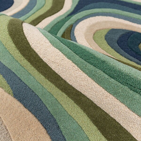 Zelena ročno tkana volnena preproga 140x200 cm Envy Wool – Flair Rugs