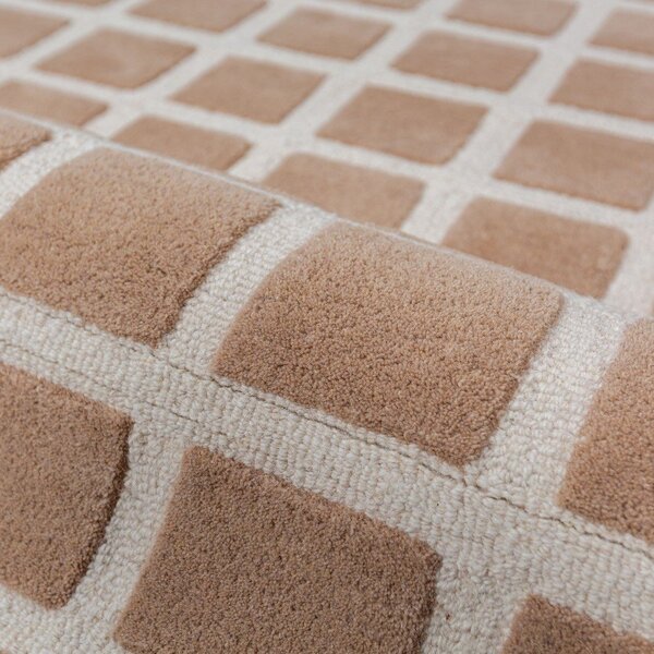 Rožnata ročno tkana volnena preproga 140x200 cm Renga Wool – Flair Rugs