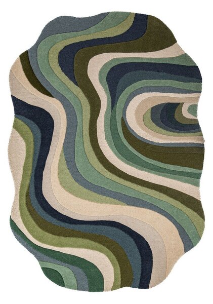 Zelena ročno tkana volnena preproga 140x200 cm Envy Wool – Flair Rugs