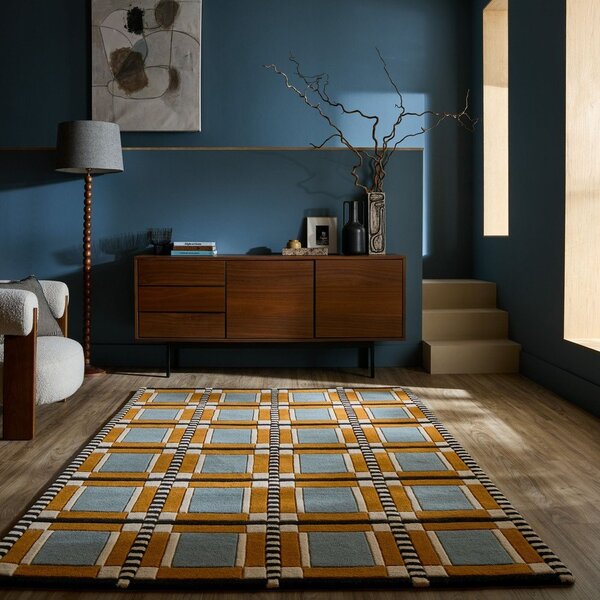 Ročno tkana volnena preproga 140x200 cm Quadro Wool – Flair Rugs
