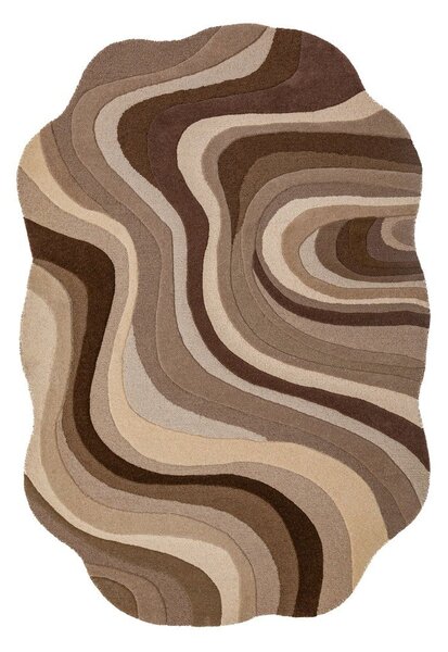 Rjava/bež ročno tkana volnena preproga 160x230 cm Envy Wool – Flair Rugs