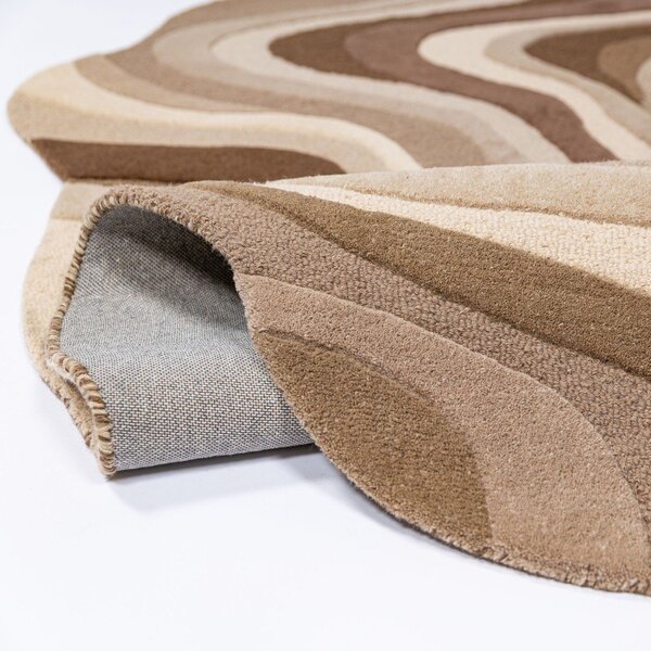 Rjava/bež ročno tkana volnena preproga 160x230 cm Envy Wool – Flair Rugs