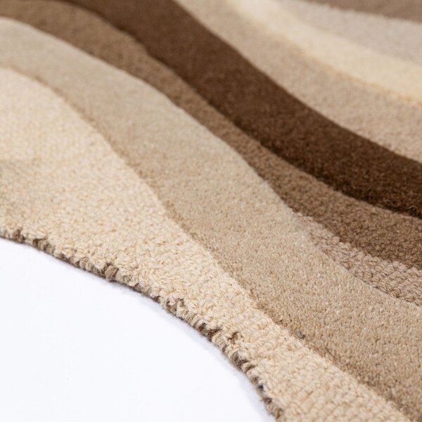 Rjava/bež ročno tkana volnena preproga 160x230 cm Envy Wool – Flair Rugs