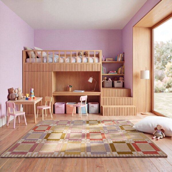 Ročno tkana volnena preproga v naravni barvi 160x230 cm Quadro Wool – Flair Rugs