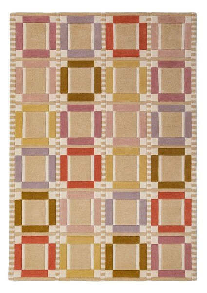 Ročno tkana volnena preproga v naravni barvi 160x230 cm Quadro Wool – Flair Rugs