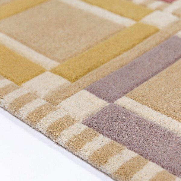 Ročno tkana volnena preproga v naravni barvi 160x230 cm Quadro Wool – Flair Rugs