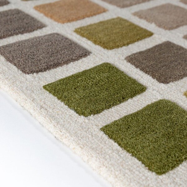 Zelena ročno tkana volnena preproga 140x200 cm Renga Wool – Flair Rugs