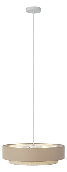 Sodobna viseča svetilka bež z naravno 50 cm 3-luči - Drum Duo