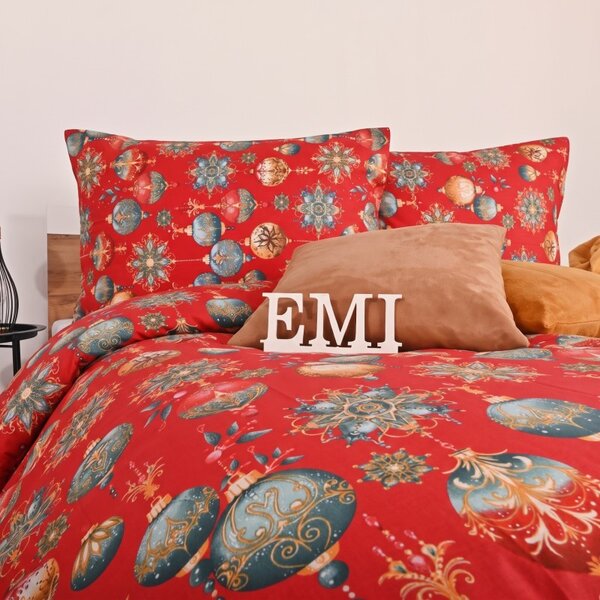 Božična bombažna posteljnina Magic red EMI
