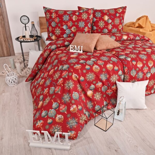 Božična bombažna posteljnina Magic red EMI