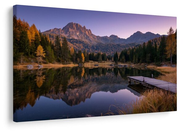 Slika jesensko gorsko jezero