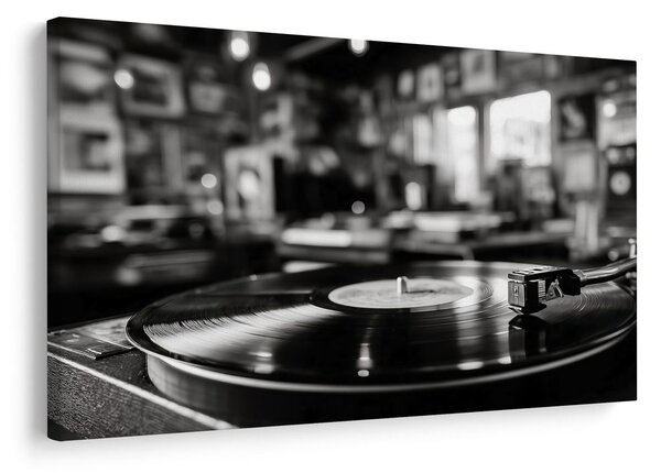 Slika retro gramofon v notranjosti