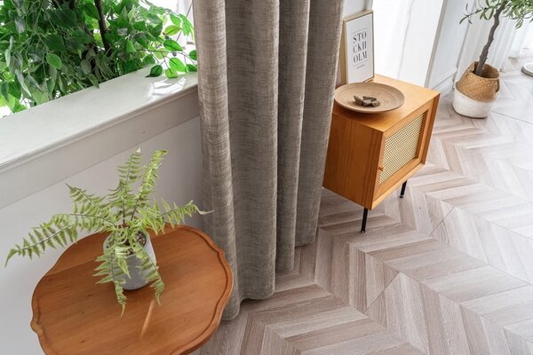 Zatemnitvena zavesa LOOM VELVET 140x250 cm, bež-rjava Za obesiti: Kovinski obročki