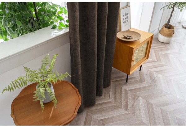 Zatemnitvena zavesa LOOM VELVET 140x250 cm, rjava Za obesiti: Kovinski obročki