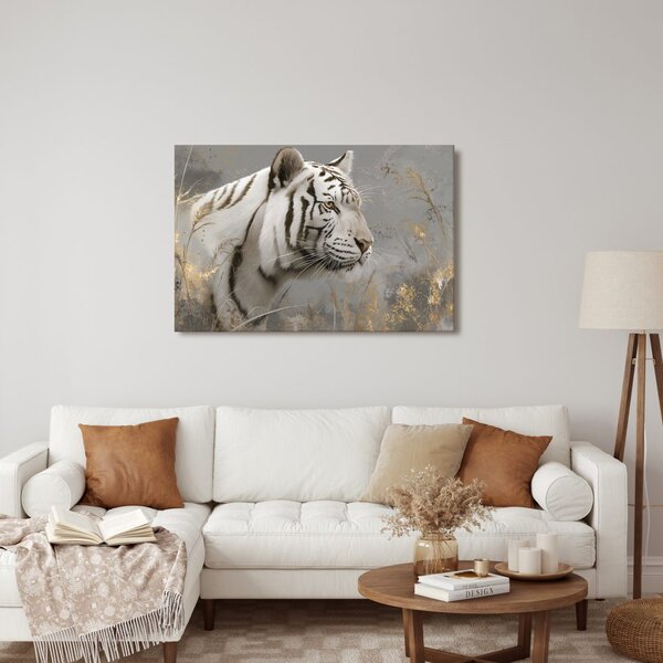 Slika beli tiger v travi