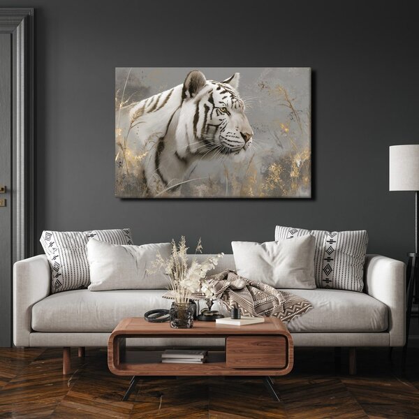 Slika beli tiger v travi