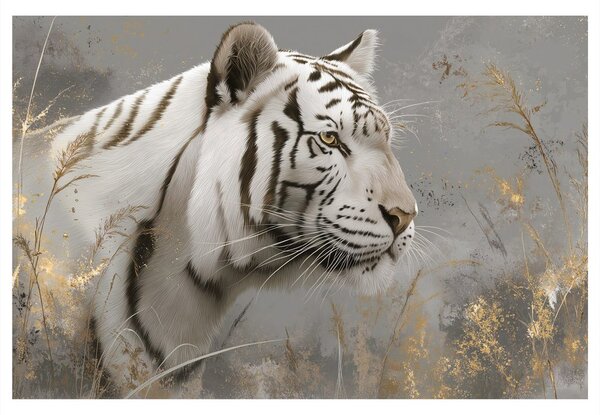 Slika beli tiger v travi