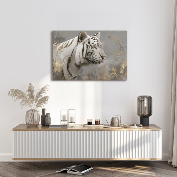 Slika beli tiger v travi