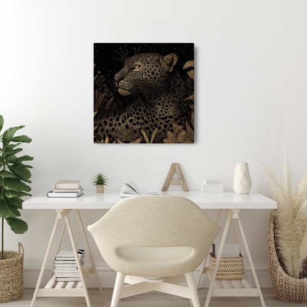 Slika skrivnosten pogled leoparda