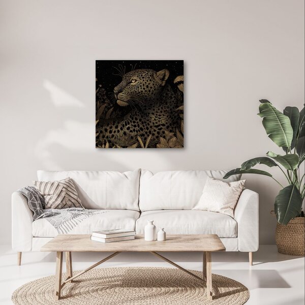 Slika skrivnosten pogled leoparda
