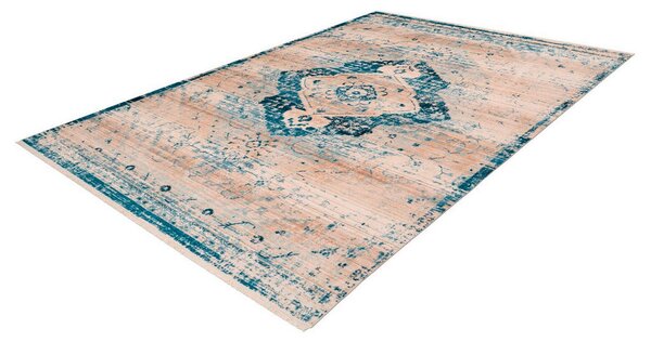 TKANA PREPROGA Baroque 120/170 cm taftano modra, krem barve