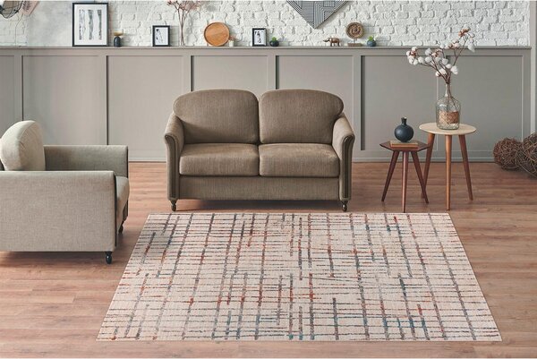 RAVNO TKANA PREPROGA Jaka 225 Creme / Multi 80/150 cm tkano krem barve, večbarvno