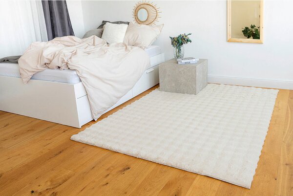 PREPROGA Z VISOKIM FLOROM Hailey 200/290 cm taftano krem barve