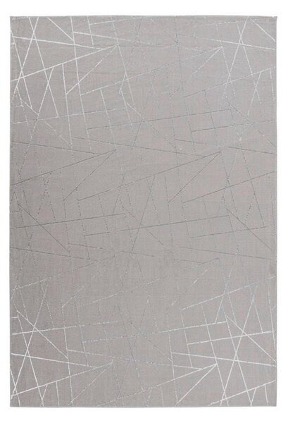 RAVNO TKANA PREPROGA Bijou 125 Taupe / Silber 80/150 cm srebrne barve, rjavosiva