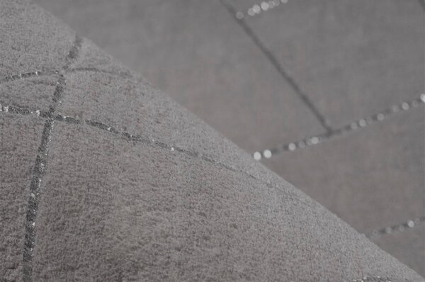 RAVNO TKANA PREPROGA Bijou 125 Taupe / Silber 80/150 cm srebrne barve, rjavosiva