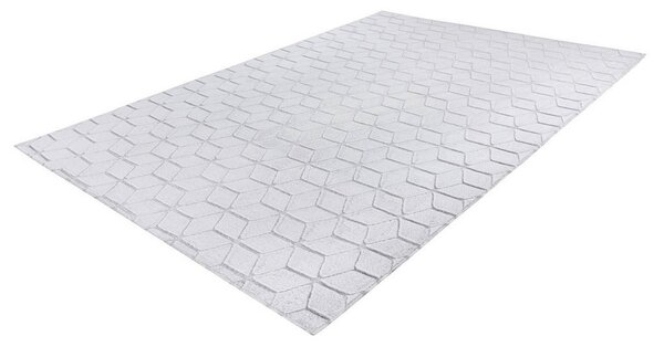 PREPROGA Vivica 125 Weiß / Graublau 80/150 cm taftano siva, bela