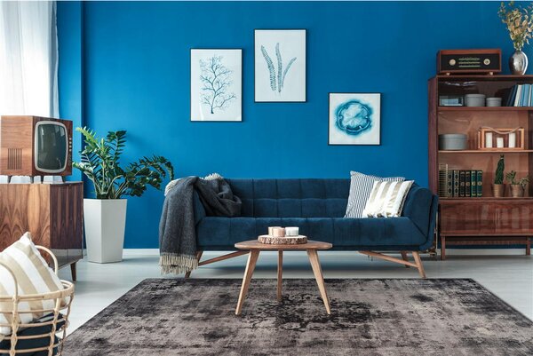 RAVNO TKANA PREPROGA Vintage 8403 Grau 140/200 cm potiskano siva