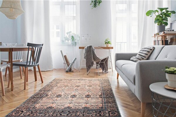RAVNO TKANA PREPROGA Galaxy 1400 Beige / Blau 120/180 cm tkano modra, bež