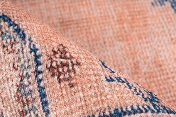 RAVNO TKANA PREPROGA Vintage 8406 Blau 140/200 cm potiskano modra