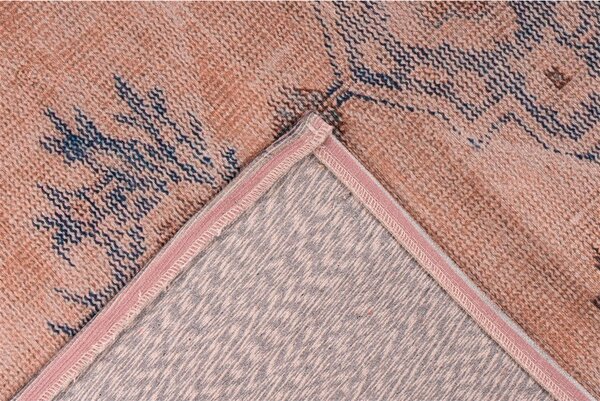 RAVNO TKANA PREPROGA Vintage 8406 Blau 140/200 cm potiskano modra