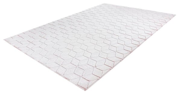PREPROGA Vivica 125 Weiß / Rosé 80/150 cm taftano bela, rožnato zlata