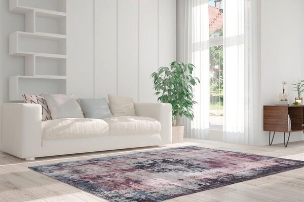 RAVNO TKANA PREPROGA Vintage 8403 Anthrazit 140/200 cm potiskano antracit
