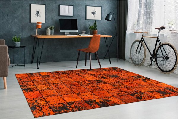 TKANA PREPROGA 120/170 cm tkano oranžna