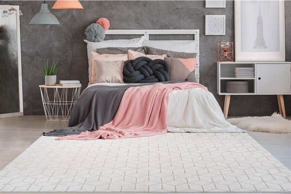 PREPROGA Vivica 125 Weiß / Creme 120/160 cm taftano krem barve, bela