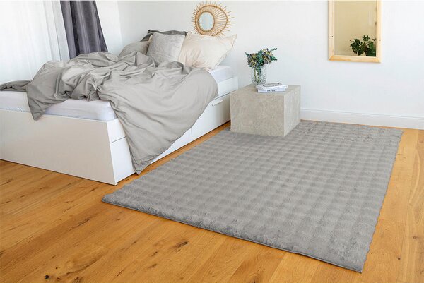 PREPROGA Z VISOKIM FLOROM Hailey 120/160 cm taftano siva