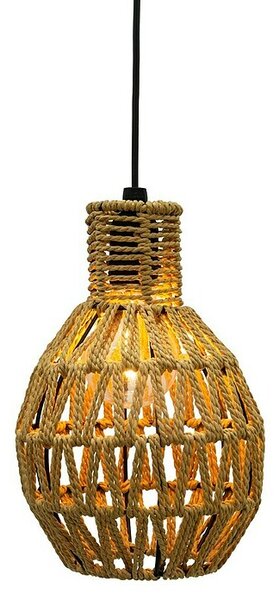 Starlux Viseča svetilka Rattan (Š x Do: 14,5 x 21,5 cm, Rjava, IP44)