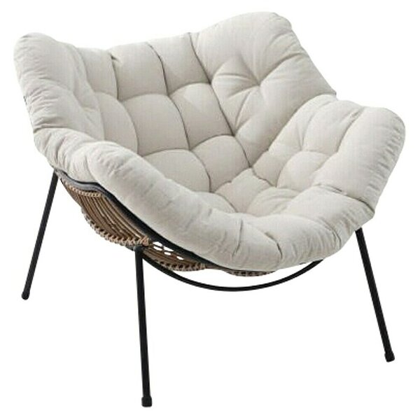 Sunfun Lounge stol Relax (Do x Š x V: 110 x 96 x 83 cm, Bež, črna, rjava)