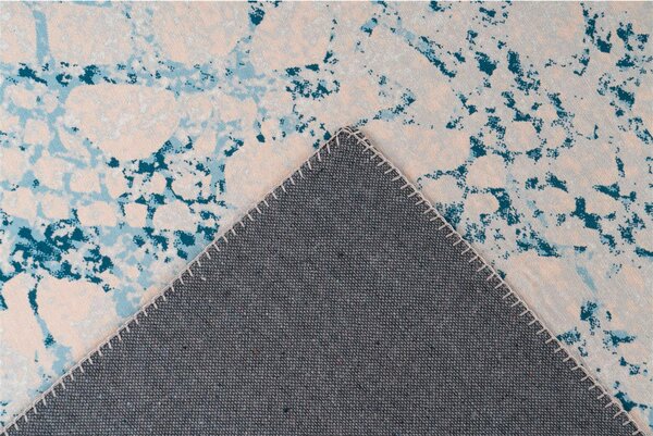 RAVNO TKANA PREPROGA Galaxy 725 Creme / Blau 80/150 cm tkano modra, krem barve
