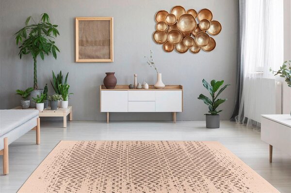 RAVNO TKANA PREPROGA Splash 600 Creme / Braun 120/170 cm tkano rjava, krem barve