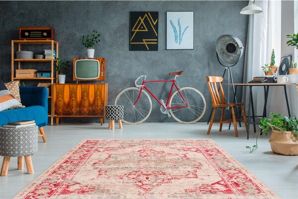 RAVNO TKANA PREPROGA Baroque 200/290 cm taftano večbarvno