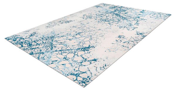 RAVNO TKANA PREPROGA Galaxy 725 Creme / Blau 80/150 cm tkano modra, krem barve