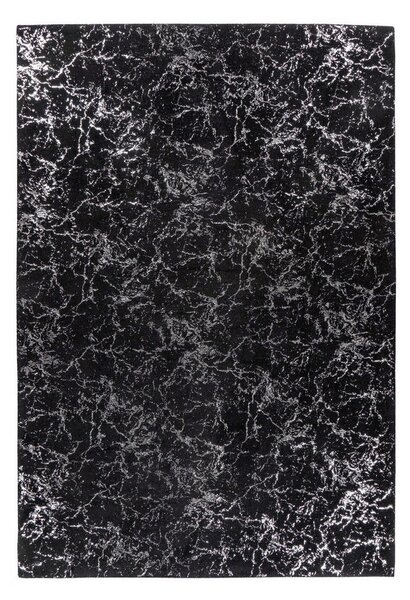 RAVNO TKANA PREPROGA Bijou 225 Schwarz / Silber 200/290 cm črna, srebrne barve