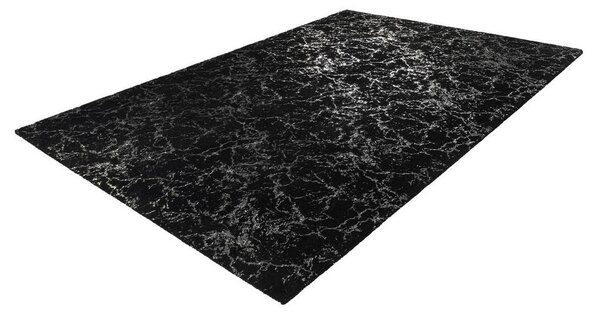 RAVNO TKANA PREPROGA Bijou 225 Schwarz / Silber 200/290 cm črna, srebrne barve