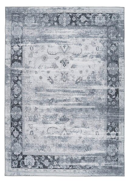 RAVNO TKANA PREPROGA Galaxy 1225 Grau / Blau 120/180 cm tkano modra, siva