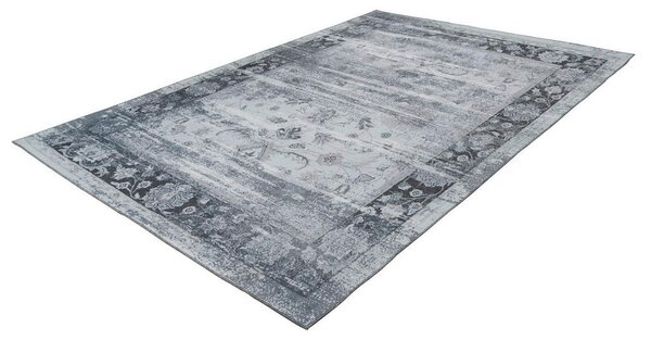 RAVNO TKANA PREPROGA Galaxy 1225 Grau / Blau 120/180 cm tkano modra, siva