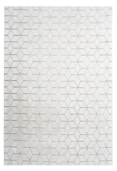 PREPROGA Vivica 125 Weiß / Taupe 120/160 cm taftano bela, rjavosiva
